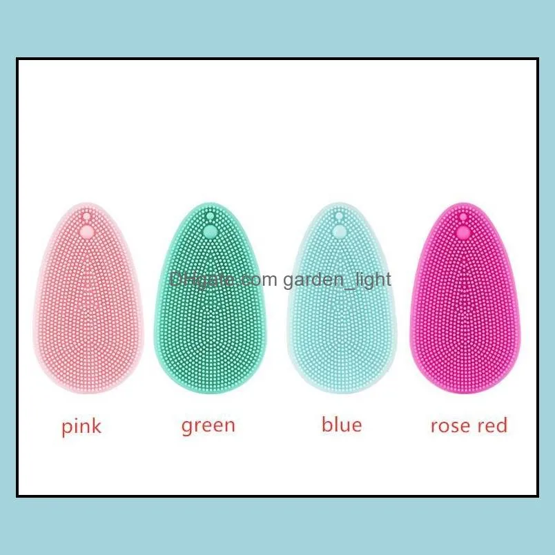 silicone face scrubber manual facial cleansing brush pad soft face cleanser for exfoliating and massage pore for all skin types