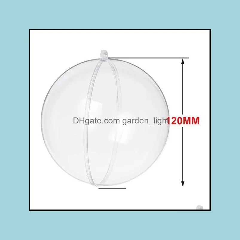 pcs clear fillable ornaments ball diy plastic ball for party decor 120mm home christmas decoration