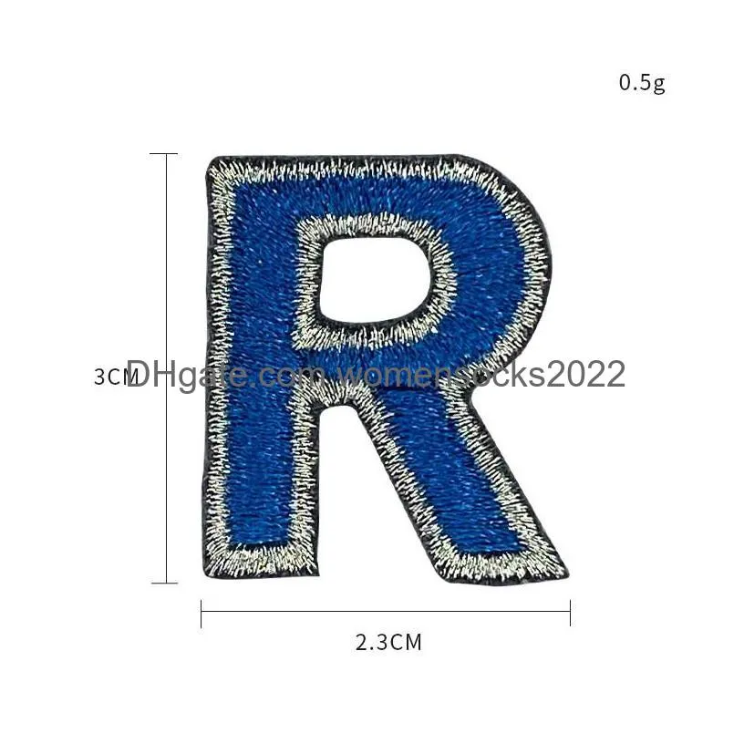 sewing notions az embroidered letters alphabet iron ones for clothing bags jacket diy name applique accessories