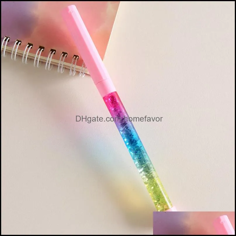 0.5mm fairy stick creative rainbow glitter ballpoint pen school stationery student birthday gift