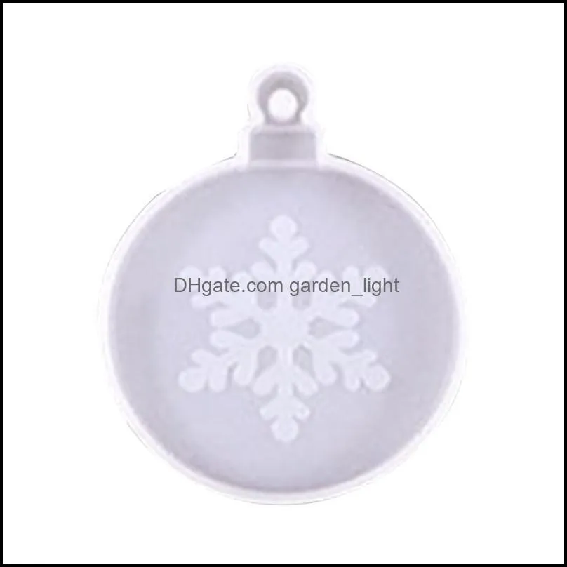 christmas decorations 3d lovely silicone mold diy pendant key chain making mould xmas tree snowflake candles gift rrd11798
