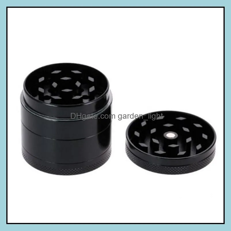 herb grinders zinc alloy 4 layer 40mm mini flat metal smoke grinder 2019 style cigarette crusher cfyz68q