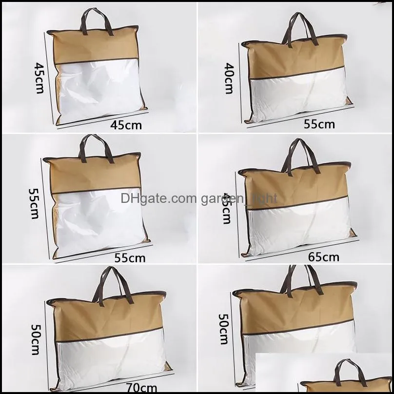 storage bags large portable clothes bag with handle nonwoven antidust pack blanket organizer capacity tote handbag fashion