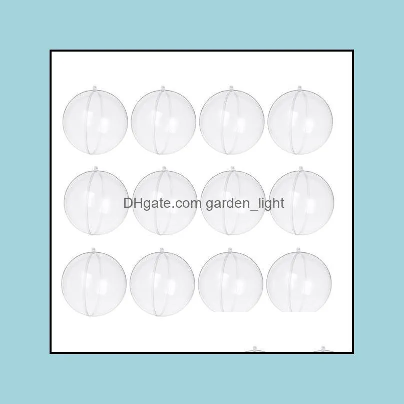 pcs clear fillable ornaments ball diy plastic ball for party decor 120mm home christmas decoration