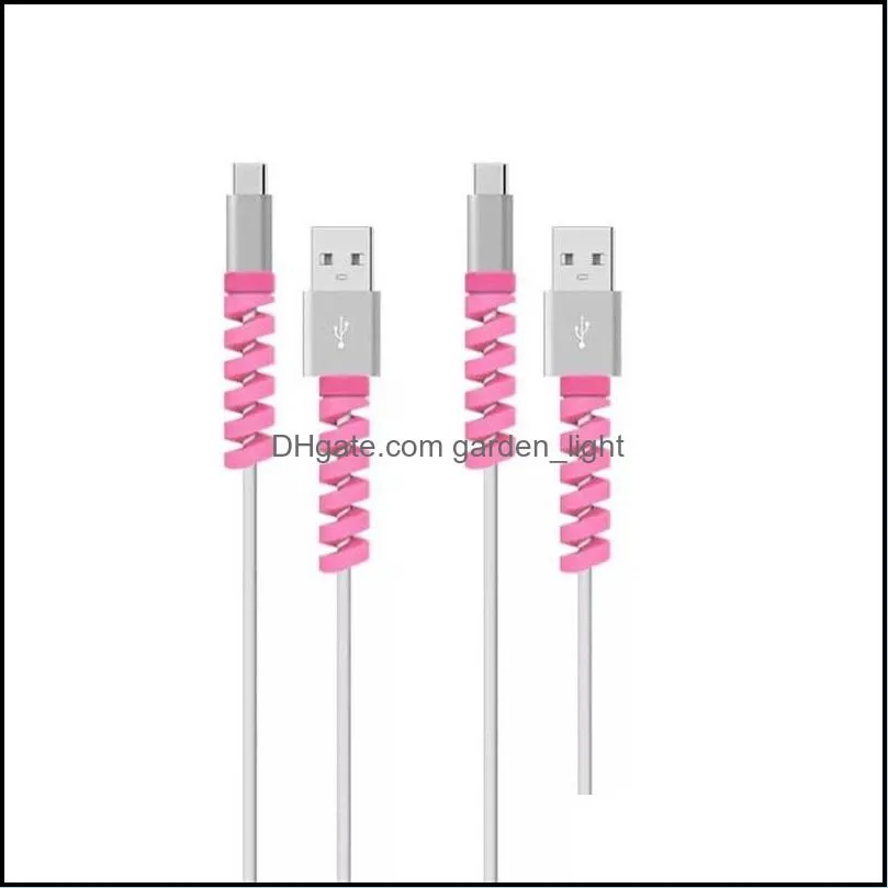 screw data line smart cover original charging lines anti fracture pure color protective sheath  cable protector 0 07yj j2
