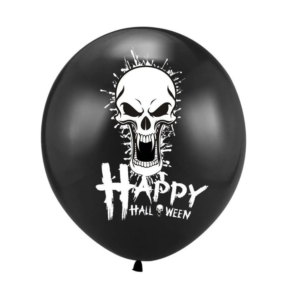 dhs halloween theme balloon set horror thriller party decoration pull flag birthday cake insert christmas valentines day and new year
