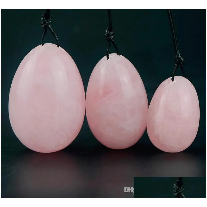 natural rose quartz crystal eggs crystal yoni egg for women kegel exercise vaginal balls massager toys