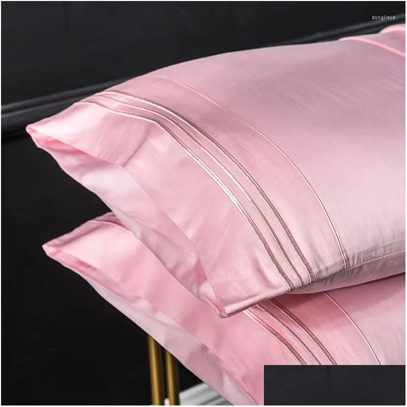 pillow case embroidery sleep pillowcase egyptian cotton 600tc good quality home cover multiple colors available sw