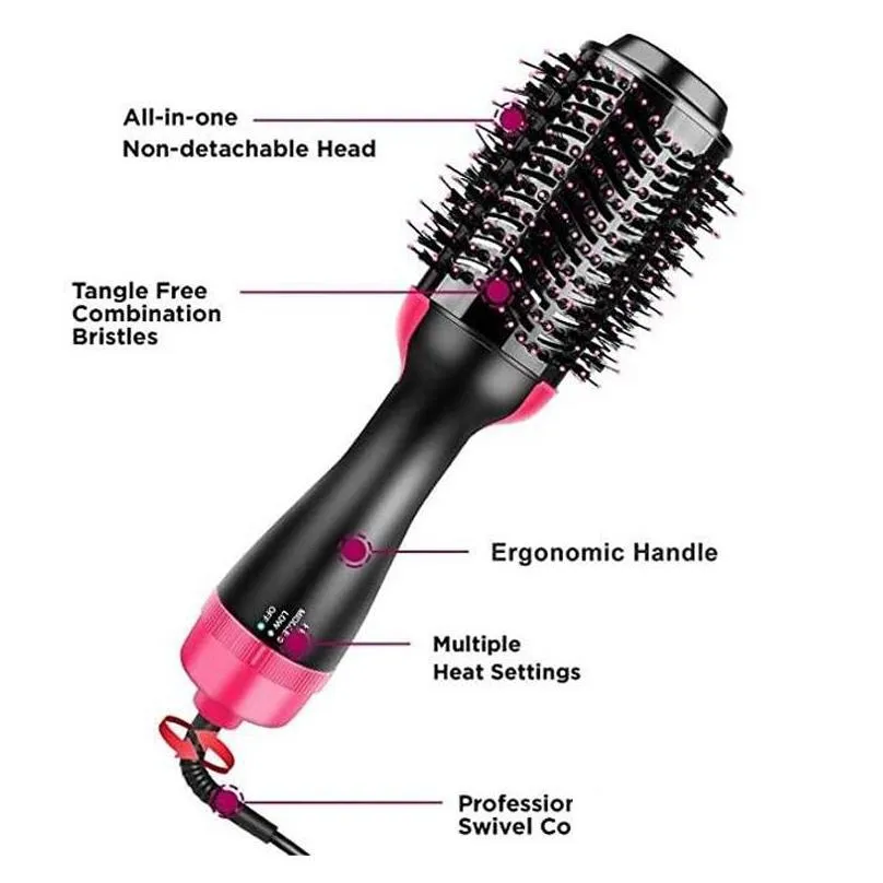 3 in 1 hair dryer brush one step hot air brush curling iron blowing straightener curling iron hair dryer brush curling iron hair comb