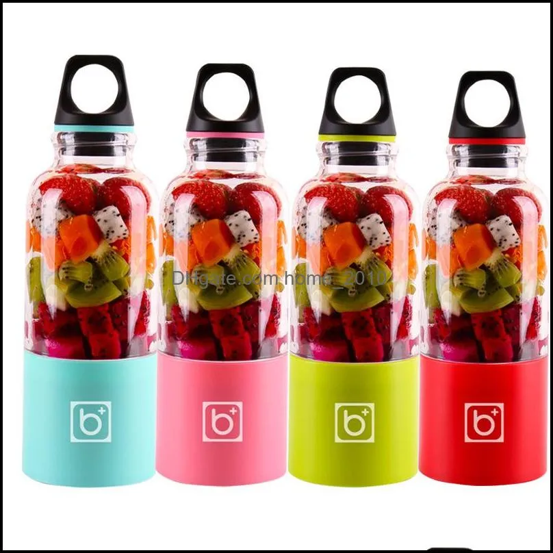 500ml 2 blades portable blender juicer machine mixer electric mini usb food processor juicer smoothie blender cup maker juice dbc