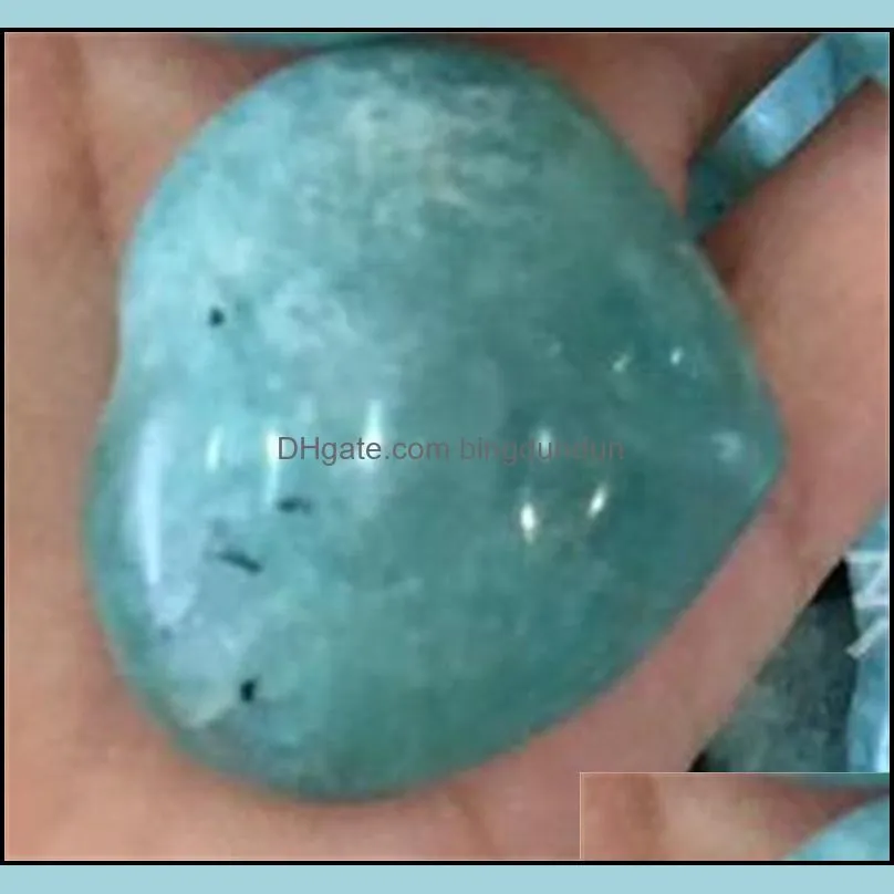wholesale 5pcs blue amazonite stone heart crystal heart jewelry making amazonite heart wedding return gift crystal healing 619 s2