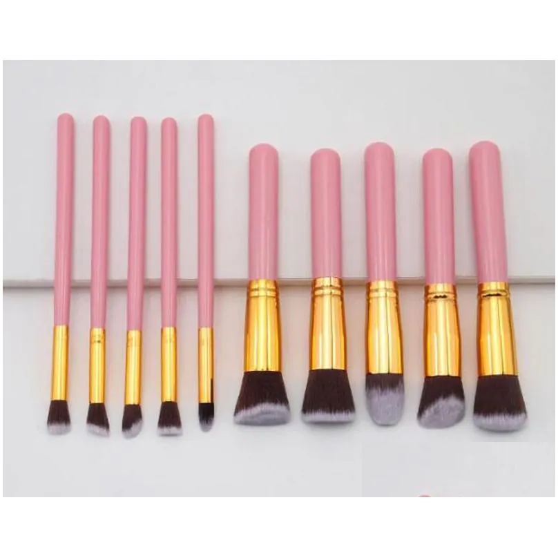 10pcs makeup brush sets tools cosmetic brush foundation eyeshadow eyeliner lip powder brushes make up tool