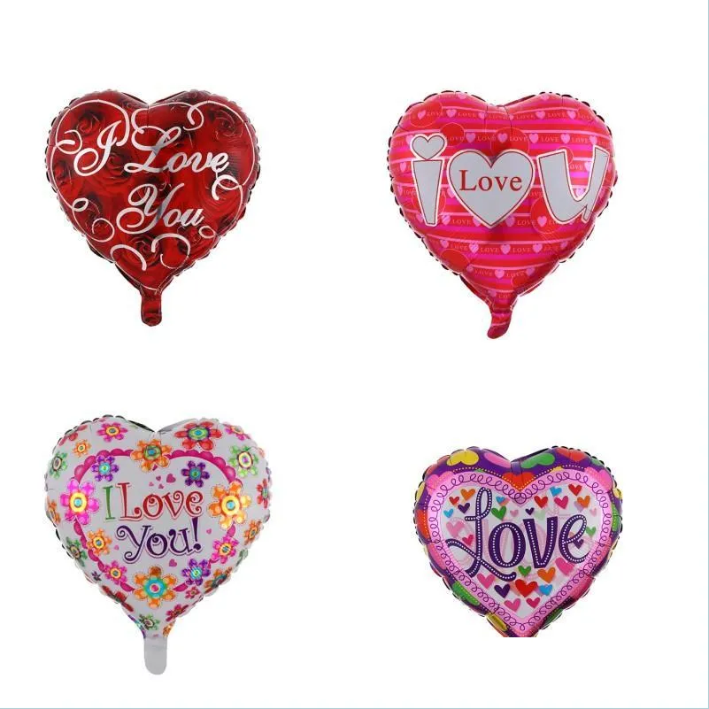 18 inch heart shaped balloons wedding valentines days i love you aluminium foil helium balloons wedding party decoration balloon