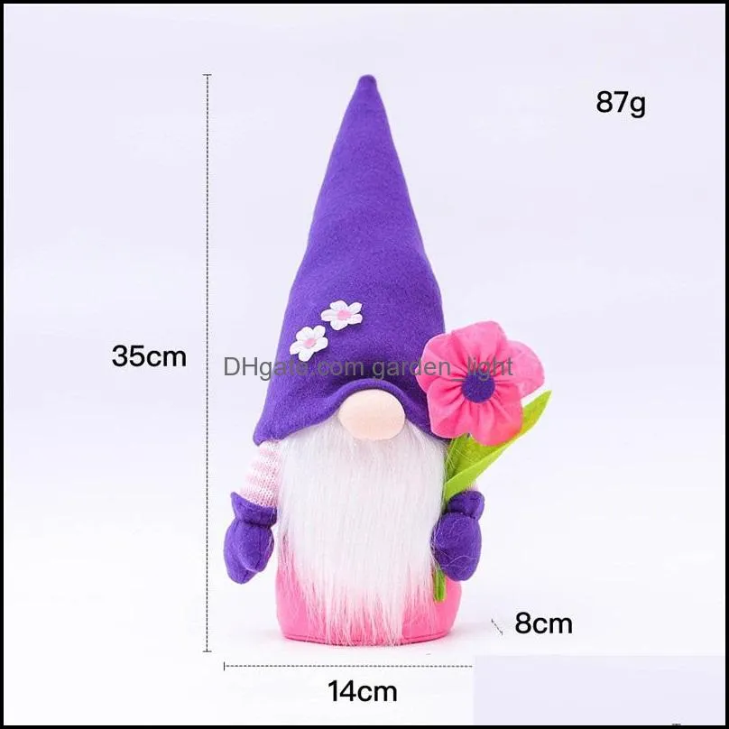 flower gnome easter mothers day gnomes gift home decoration cute creative faceless doll party festival decors