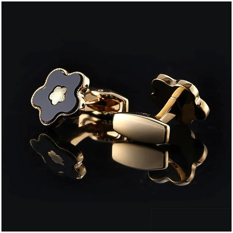 gold flower french shirt cufflinks jewelry shirt cufflink for mens brand fashion cuff link wedding groom button cuff links 923 d3