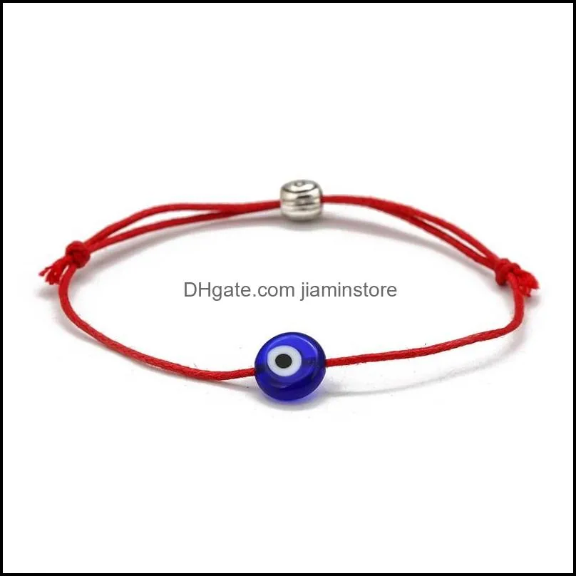 20pcs/lot lucky string evil eye lucky red cord adjustable bracelet diy jewelry yn1lu y7ejq 393 q2