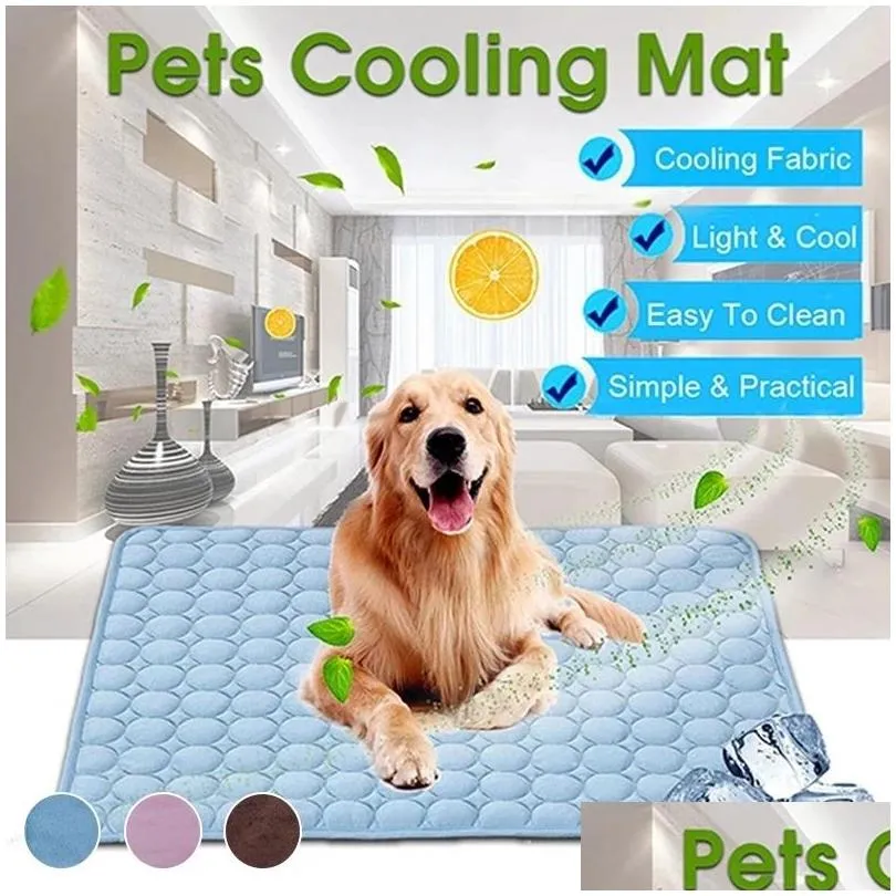 pens dog pad cooling summer dogs pades cat blanket sofa breathable pet bed washable small and medium dogs