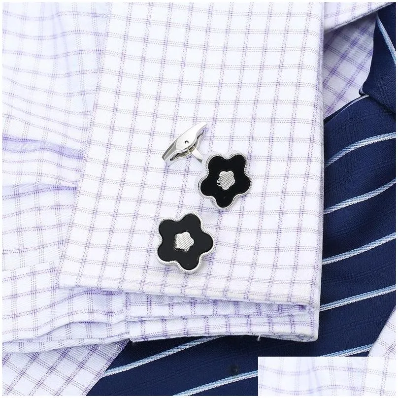 gold flower french shirt cufflinks jewelry shirt cufflink for mens brand fashion cuff link wedding groom button cuff links 923 d3