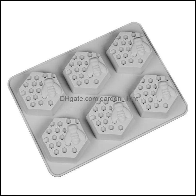 honeycomb mold 6 holes honey bee honeycomb silicone mold diy handmade cake soap mould candle candy chocolate baking moulds