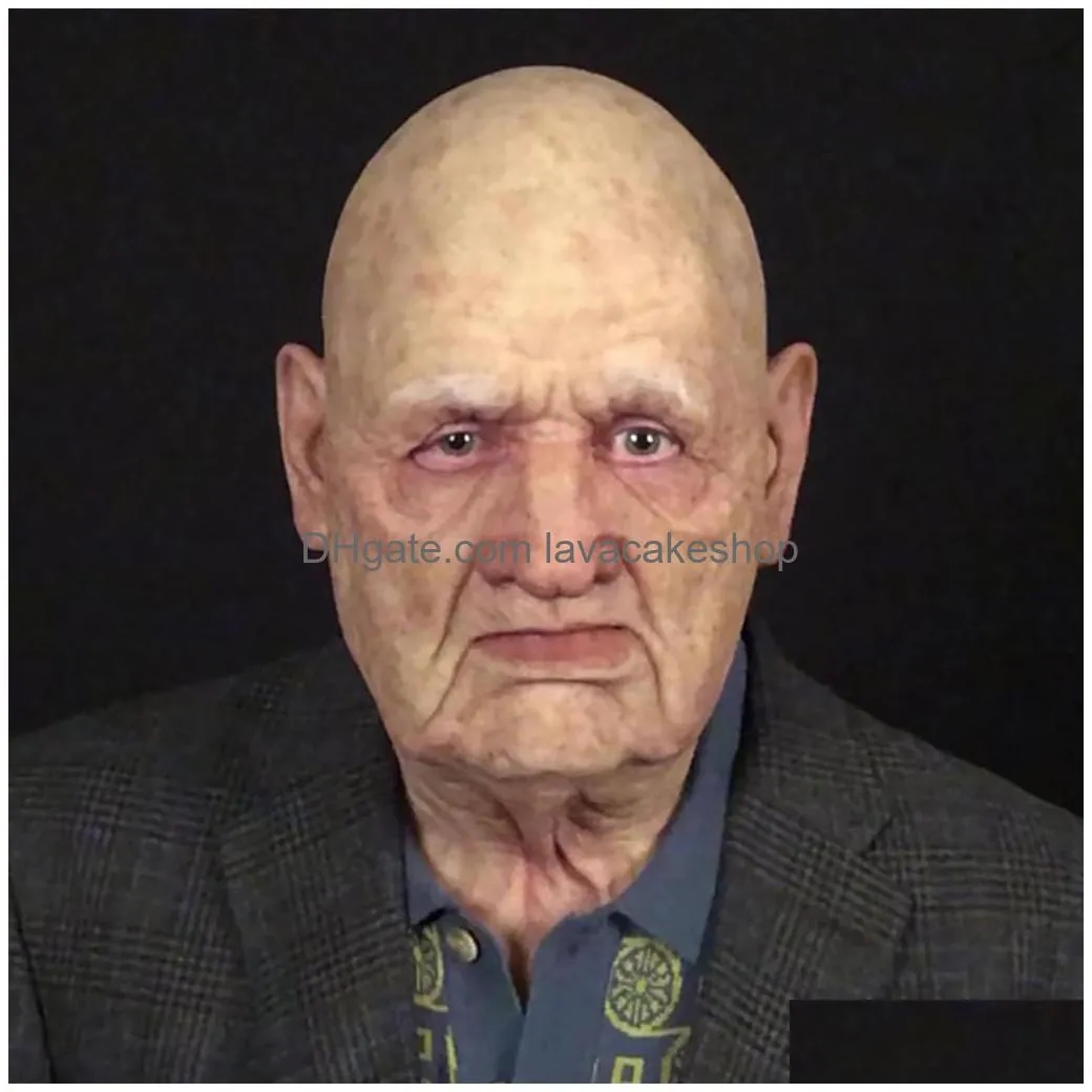 13 types scary full head latex halloween horror funny cosplay party old man helmet real mask 916 1007