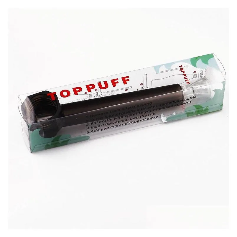 toppuff top puff acrylic bong portable screwon water pipe glass shisha chicha smoking tobacco herb holder screw on hookah converter