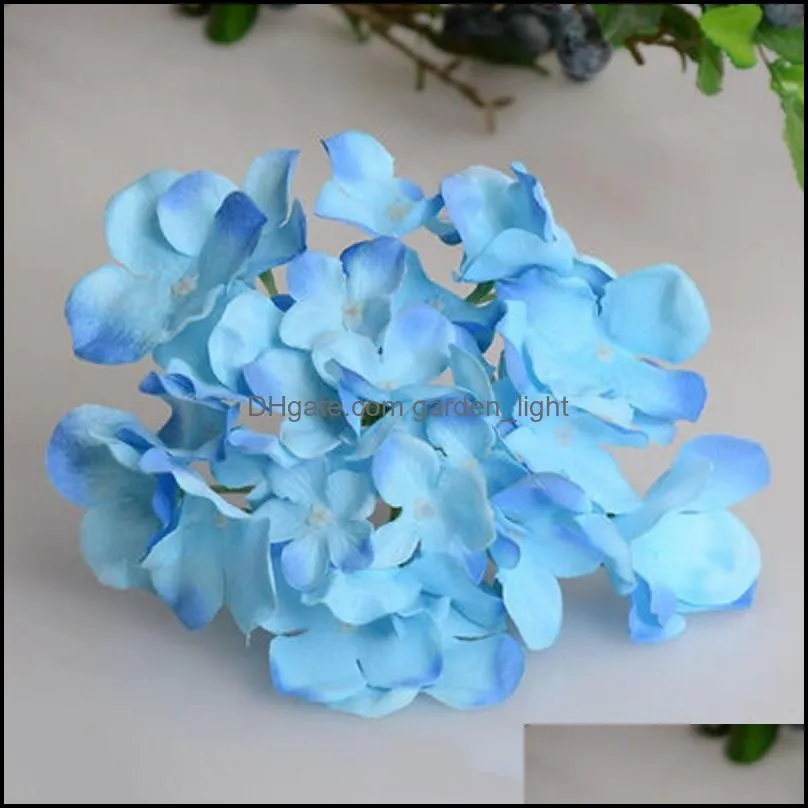 30pcs/lot hydrangea head diy flower head wedding centerpieces background decorative flower hydrangea head home decor