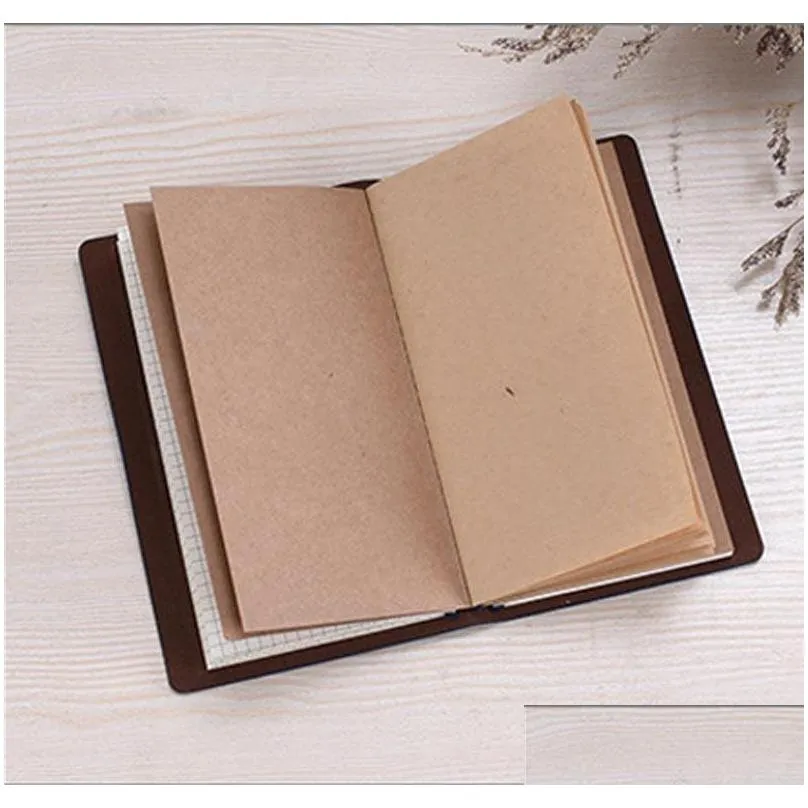 solid color leather notepad notebook handmade vintage diary journal books retro travel notepad sketchbook office school supplies gift