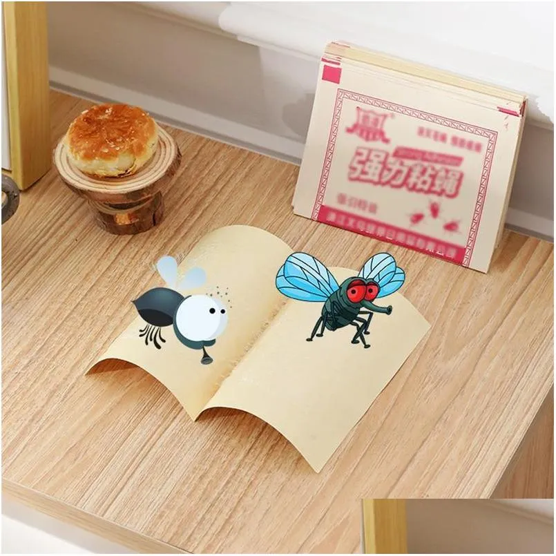 high quality strong sticky fly paste pest control flies boards household el kitchen fly controls board sticking lasting xg0383