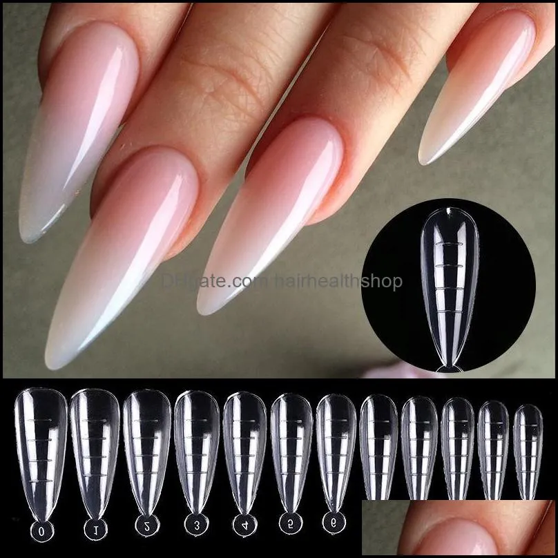 false nails 60pcs nail dual form tips extension for building gel system uv acrylic diy forms mold decorationfalse