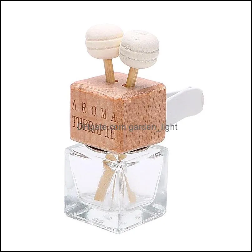  car air outlet perfume bottle with clip 8ml car ornament cube perfume bottle air freshener for essential oils perfume diffuser