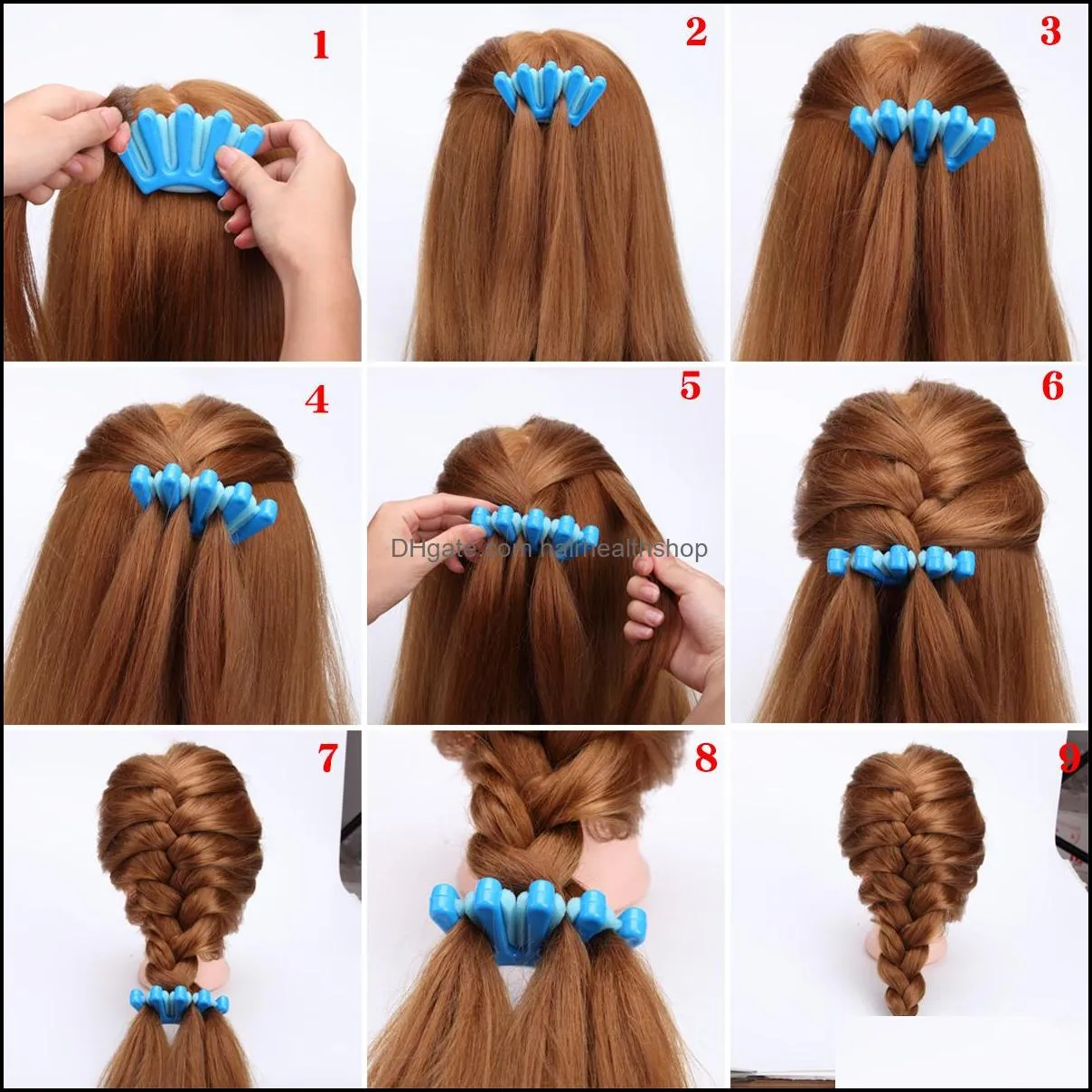 9 styles lady french hair braiding tool weave braider roller hair twist styling tool diy accessories