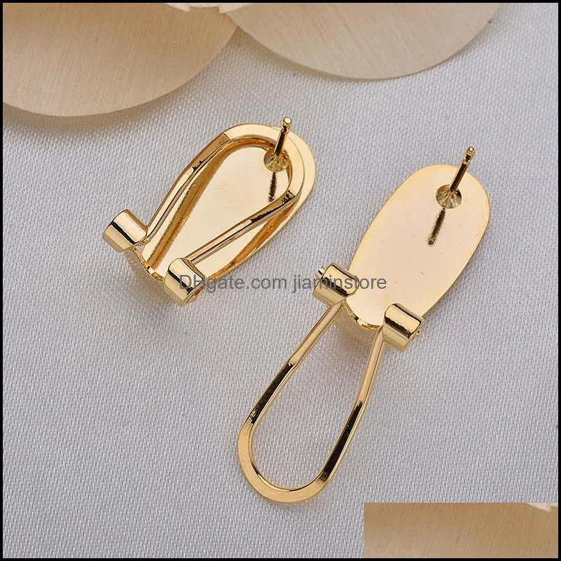 silver gold fingernail earring post for native women beadswork earring jewelry finding making 50 pieces/lot