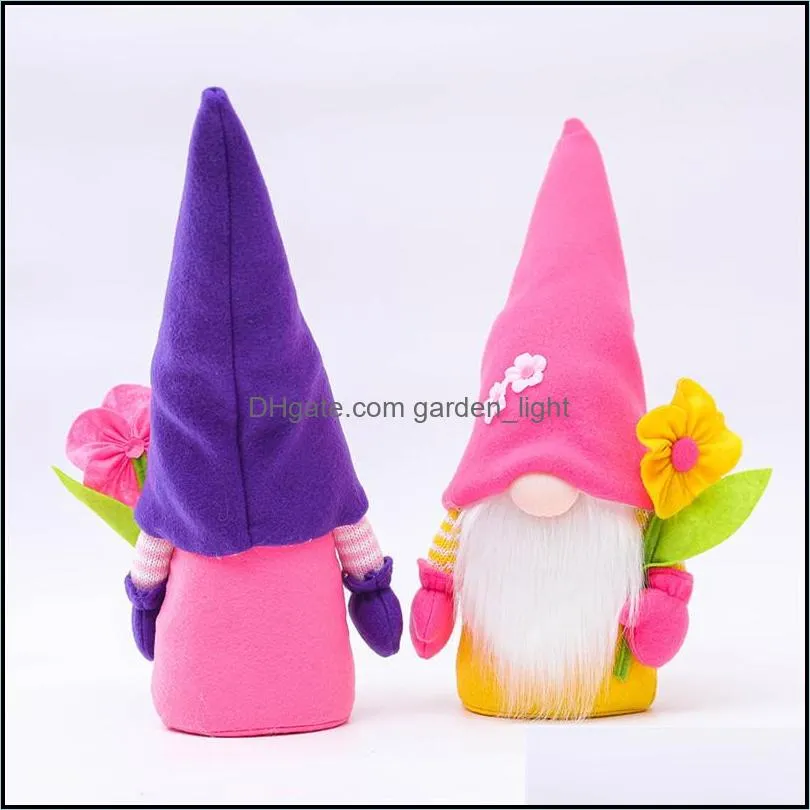 flower gnome easter mothers day gnomes gift home decoration cute creative faceless doll party festival decors