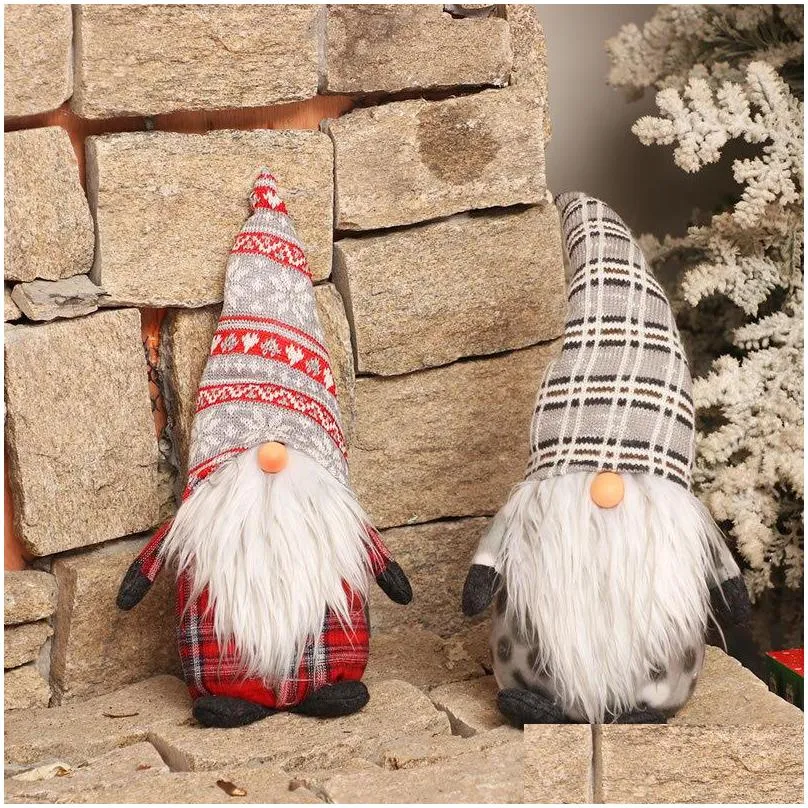 lovely faceless doll christmas forest old man decorations plush pendants hanging ornaments year xmas ornament holiday home decor