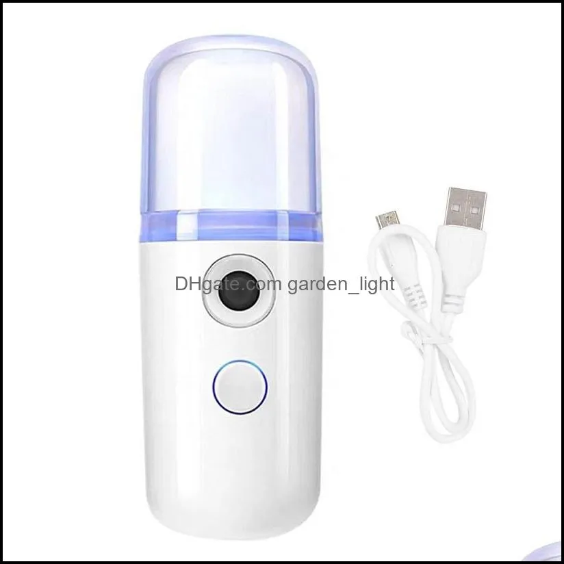  portable mini air humidifier usb rechargeable 25ml handheld beauty spray apparatus nano spray water diffuser milk oil steamed