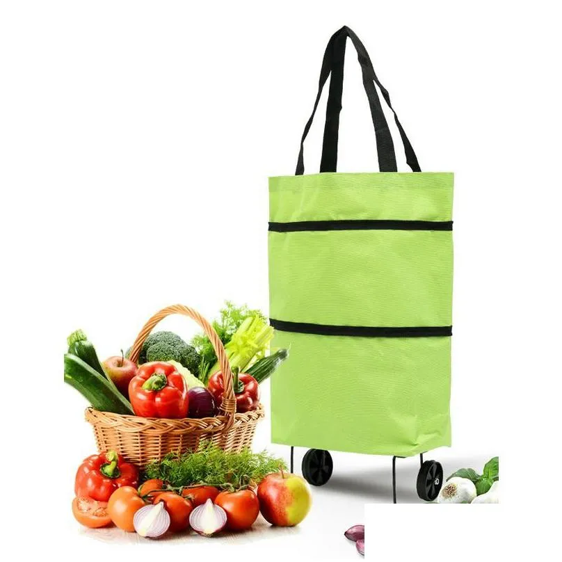 storage bags foldable shopping bag trolley cart with wheels grocery reusable eco large organizer waterproof basket