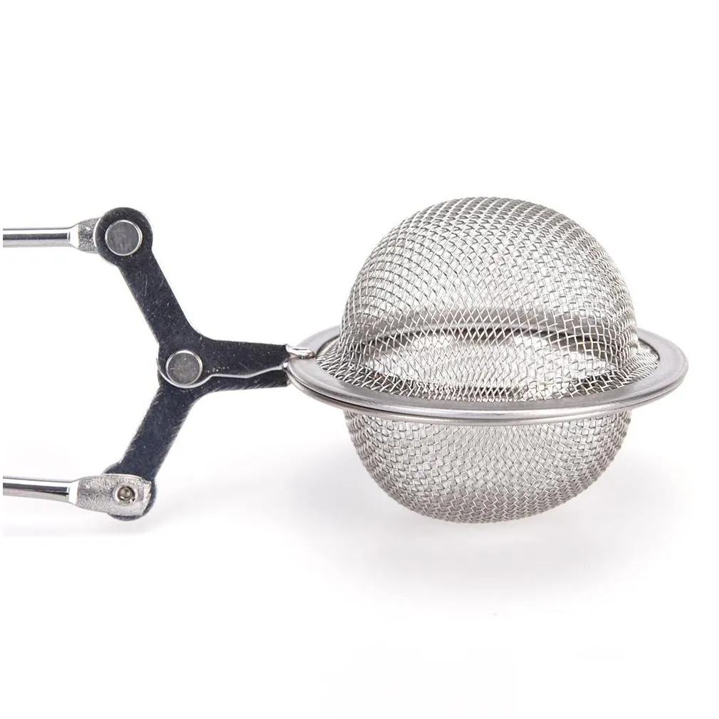 stainless steel handle tea mesh ball diameter convenient filter stable tea strainer strong tea infuser high quality