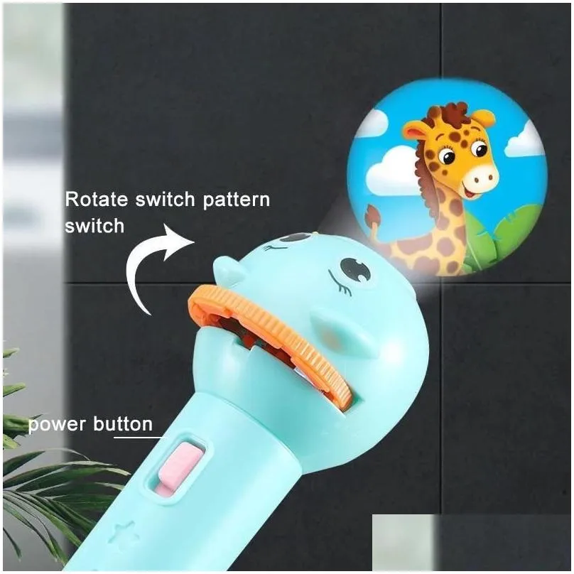 led projector light sticks toys flashlight projectors torch lamp early education game for kid holiday birthday xmas gift toy