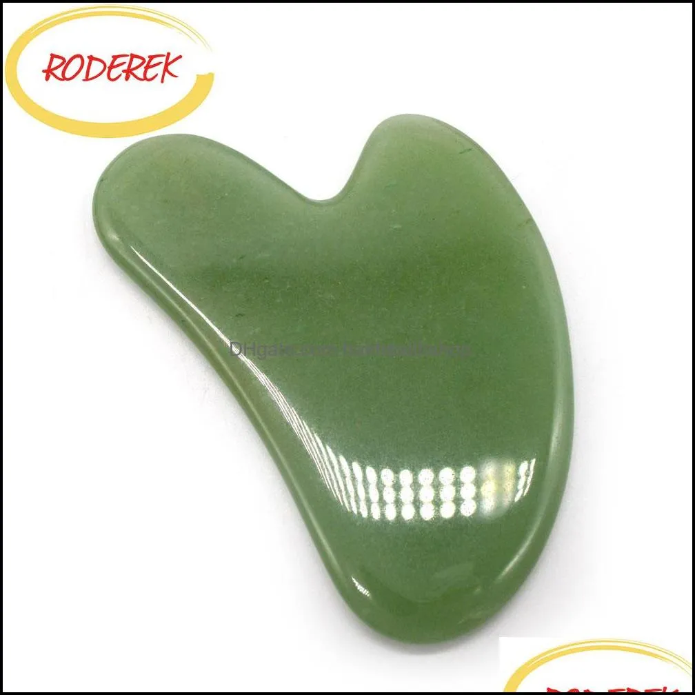 aventurine jade guasha board natural jade stone scraper chinese gua sha tools for body healthcare