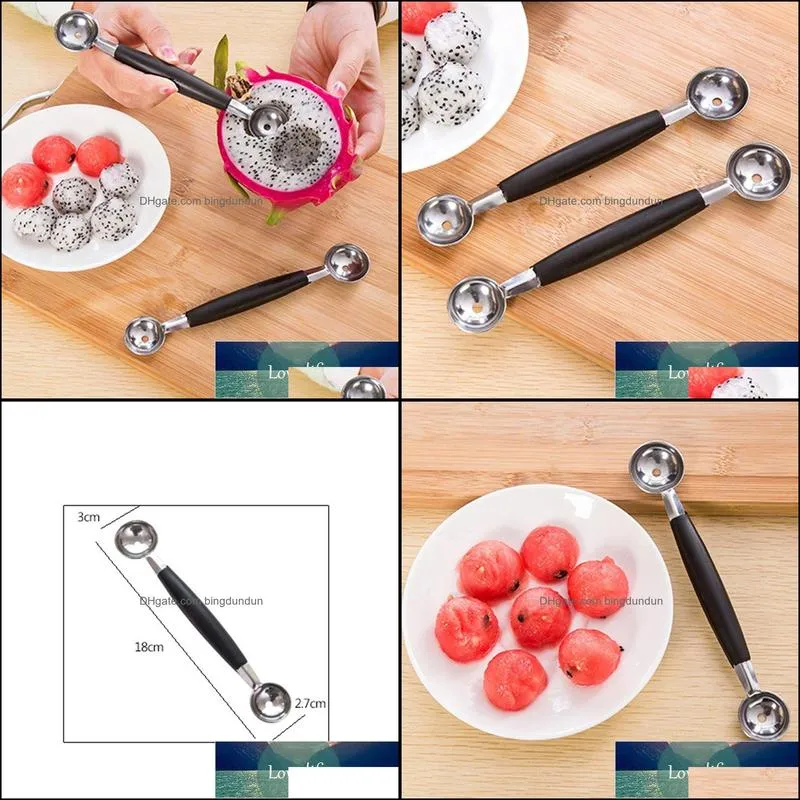 double scoop scooper fruit scooper stainless steel scooper dropshipping