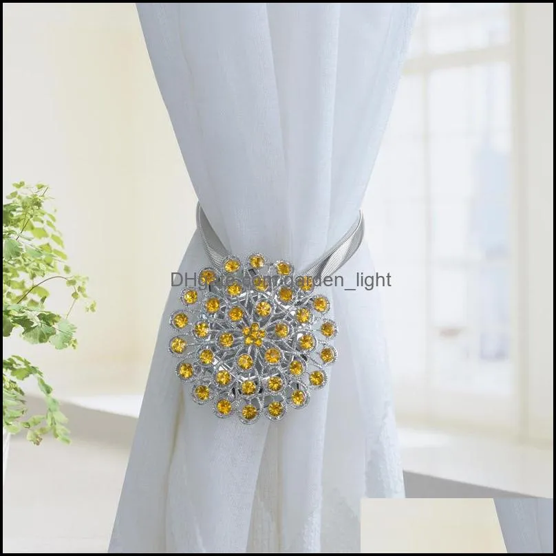 spring curtain buckle peacock flowers design magnetic curtain clip hanging curtain holders accessories home decoration rra11177