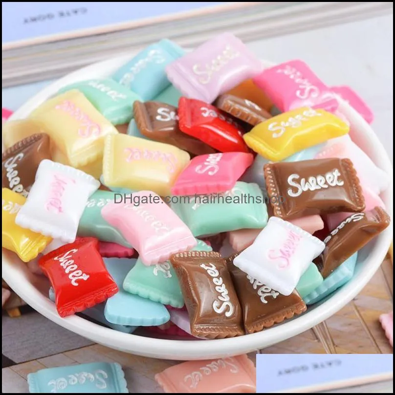 nail art decorations 10pcs/lot 3d resin candy sweet cream designs cute 15 22mm charms kawaii press on nails designer accessoriesnail