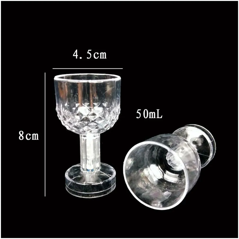 wine glasses led flash color change water activated light up champagne beer whiskey 50ml drinkings glass sleek design drinking glass cocktail party