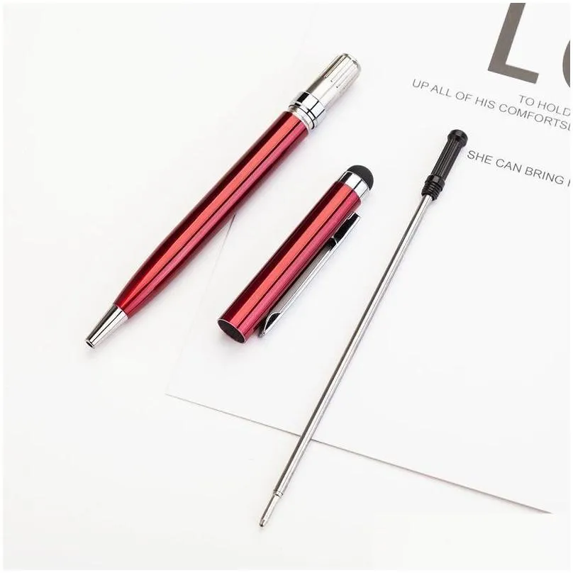 touch screen ballpoint pen metal durable 1.0mm ballpoint pen fashion oil ballpoint pens writing supplies advertising gift wvt1775