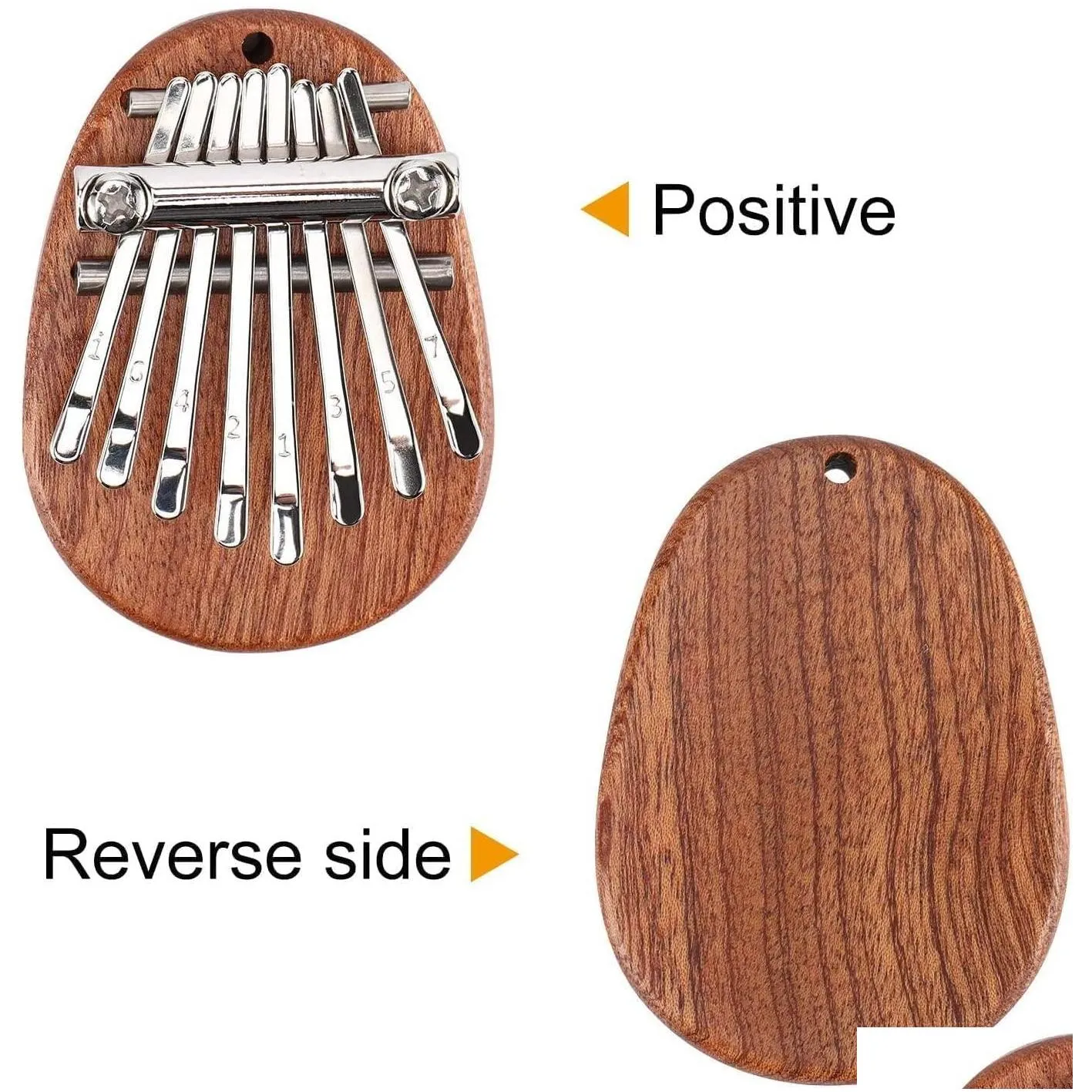 mini kalimba thumb piano portable discovery solid wood 8 keys marimba musical finger piano for kids adults beginners