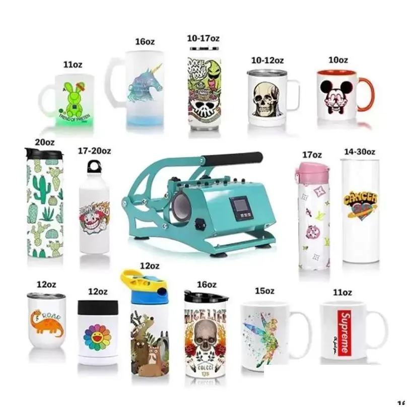 heat press machine for sublimation tumbler multifunctional easy diy 12oz 20oz 30oz straight cup mug tumbler