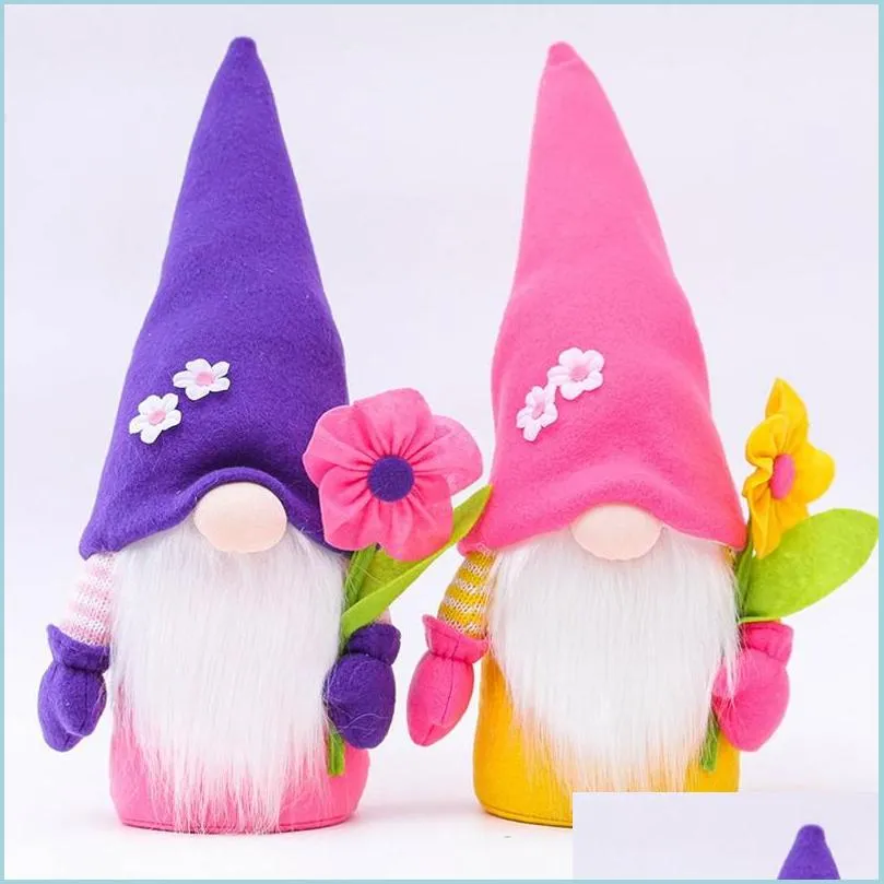 flower gnome easter mothers day gnomes gift home decoration cute creative faceless doll party festival decors