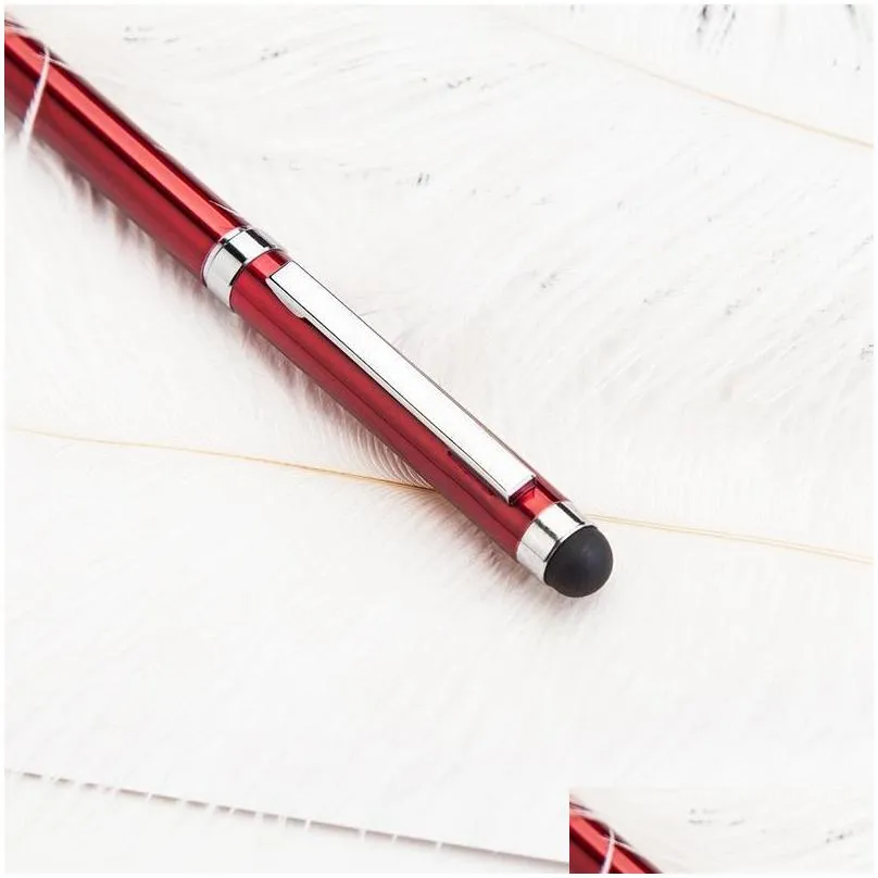 touch screen ballpoint pen metal durable 1.0mm ballpoint pen fashion oil ballpoint pens writing supplies advertising gift wvt1775