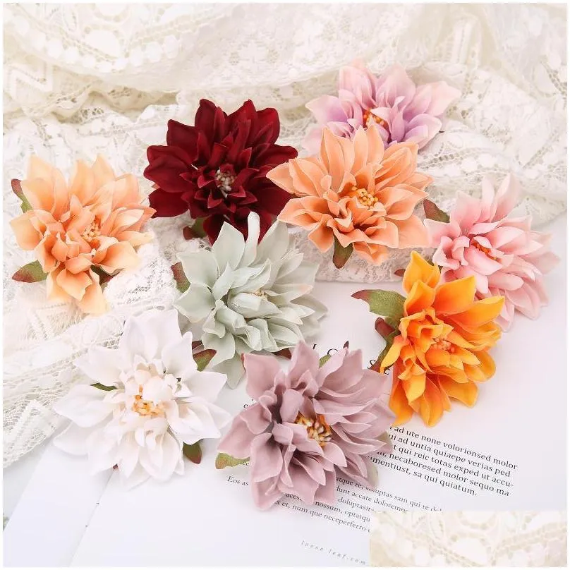 decorative flowers wreaths 10/20 pcs/batch artificial tulip flower head silk fake wedding birthday party decoration product selling