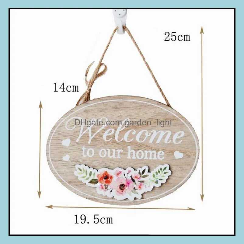 welcome to our home wooden sign novelty items hanging decoration 3 colors rustic farmhouse front porch signs decor rra12883